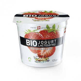 Jogurt truskawkowy bez laktozy 3,5% Molkerei Biedermann 125g