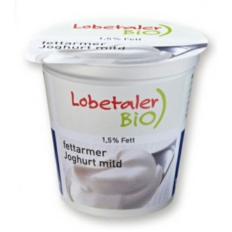 Jogurt naturalny odtłuszczony 1,5% Lobetaler BIO 150g