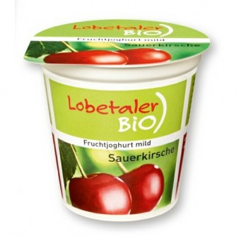 Jogurt z kwaśną wiśnią 3,7% Lobetaler BIO 150g
