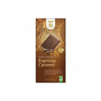 Czekolada Mleczna Espresso Karmel 38% GEPA 100g