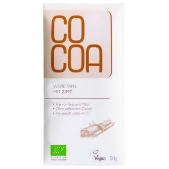 Czekolada biała z cynamonem 50g Cocoa