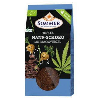 Ciasteczka orkiszowe z konopnej czekolady z korzeniem maca 150g Sommer & Co.