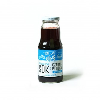 Ekologiczny sok z czarnej porzeczki wytrawny 300ml