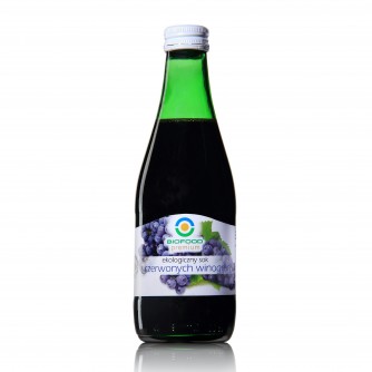 Ekologiczny sok z czerwonych winogron Bio Food 300ml