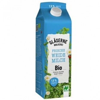 Mleko niskotłuszczowe 3,8% Glaserne Molkerei 1l