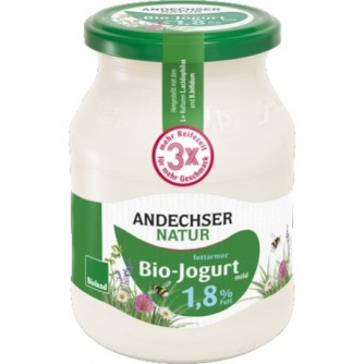Jogurt naturalny odtłuszczony 1,8% Andechser Natur 500g