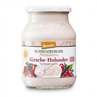 Jogurt wiśniowy z czarnym bzem 3,5% Schrozberger Milchbauern 500g